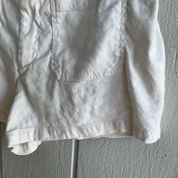 Anthro Maeve The Colette Linen Blend Shorts Chalk White Size 32 - Picture 6 of 8